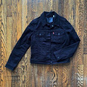 Brand New Without Tags Black Denim Levi's Jacket